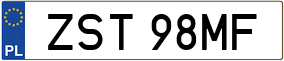 Trailer License Plate